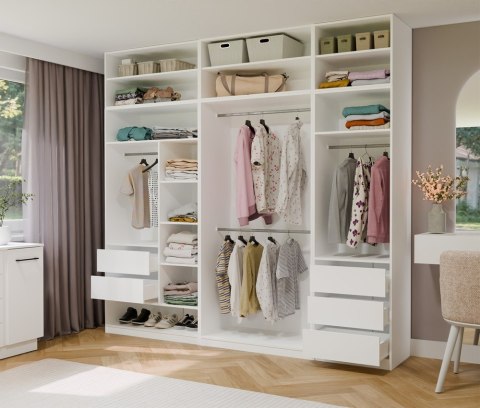 NADSTAWKA 60 OPENO BIAŁA Półka Do Garderoby Modułowa 60 cm Do Sypialni