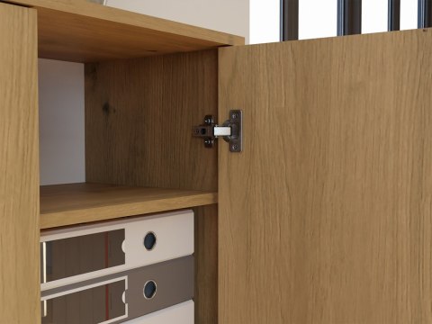 Regał Biurowy OLIV 2D 2 Drzwi Do Biura Do Gabinetu Salonu DĄB ARTISAN