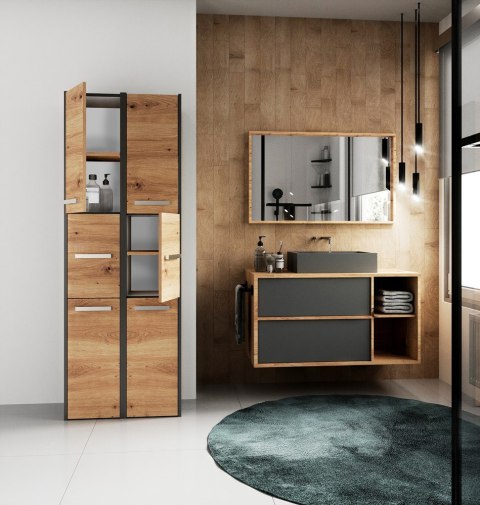 Słupek łazienkowy Sara S33 ANTRACYT DĄB ARTISAN