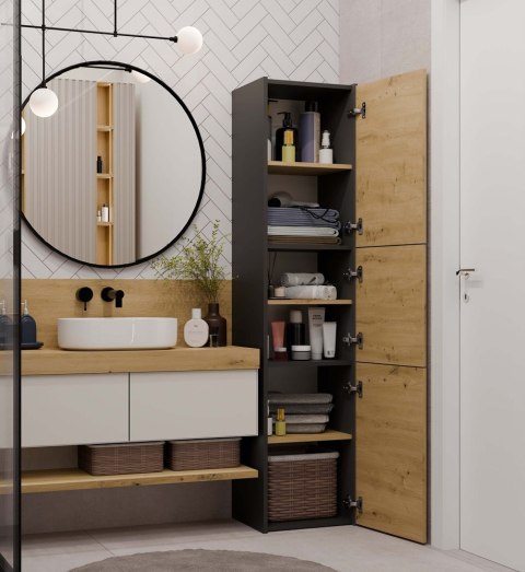 Słupek łazienkowy Sara S43 ANTRACYT DĄB ARTISAN
