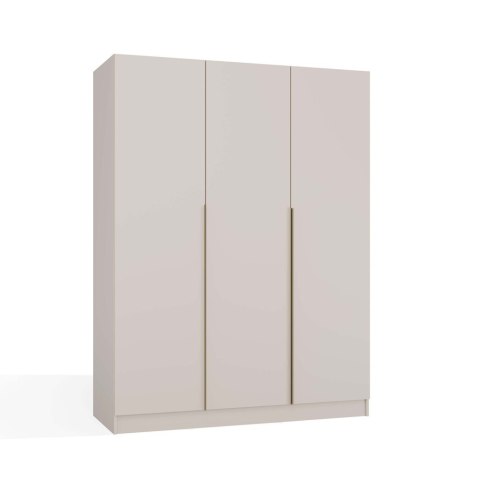 SZAFA SENSO 3D 150 CM 3 DRZWI ZŁOTE UCHWYTY DO SALONU SYPIALNI KASZMIR BEŻ