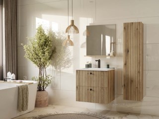 SZAFKA POD UMYWALKĘ TIGO 60 2S DĄB EVOKE RYFLOWANY FRONT + UMYWALKA