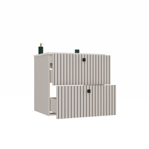 SZAFKA POD UMYWALKĘ TIGO 60 2S KASZMIR RYFLOWANY FRONT + UMYWALKA
