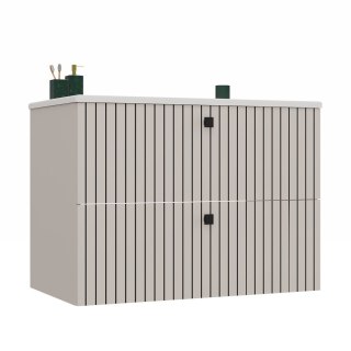 SZAFKA POD UMYWALKĘ TIGO 80 2S KASZMIR RYFLOWANY FRONT + UMYWALKA