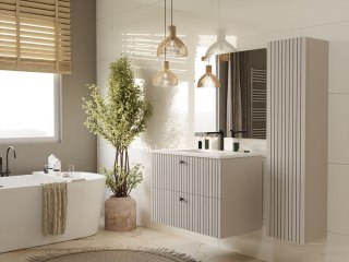 SZAFKA POD UMYWALKĘ TIGO 80 2S KASZMIR RYFLOWANY FRONT + UMYWALKA