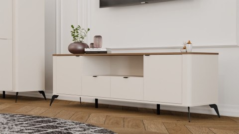 Szafka RTV CORDOBA 2D2S Kaszmir Beż Dąb Castello Szafka Pod TV 2 Szuflady